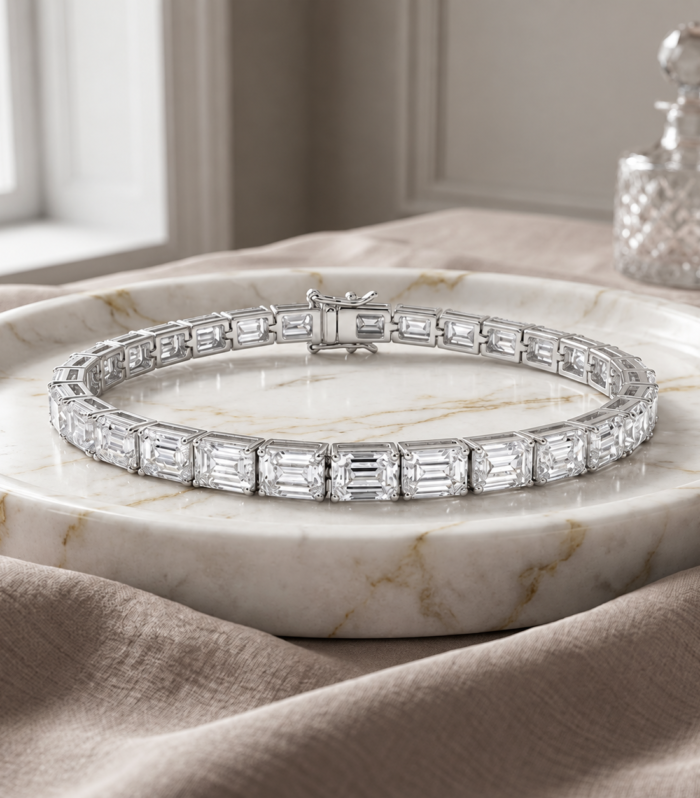 Emerald Horizontal Tennis Bracelet