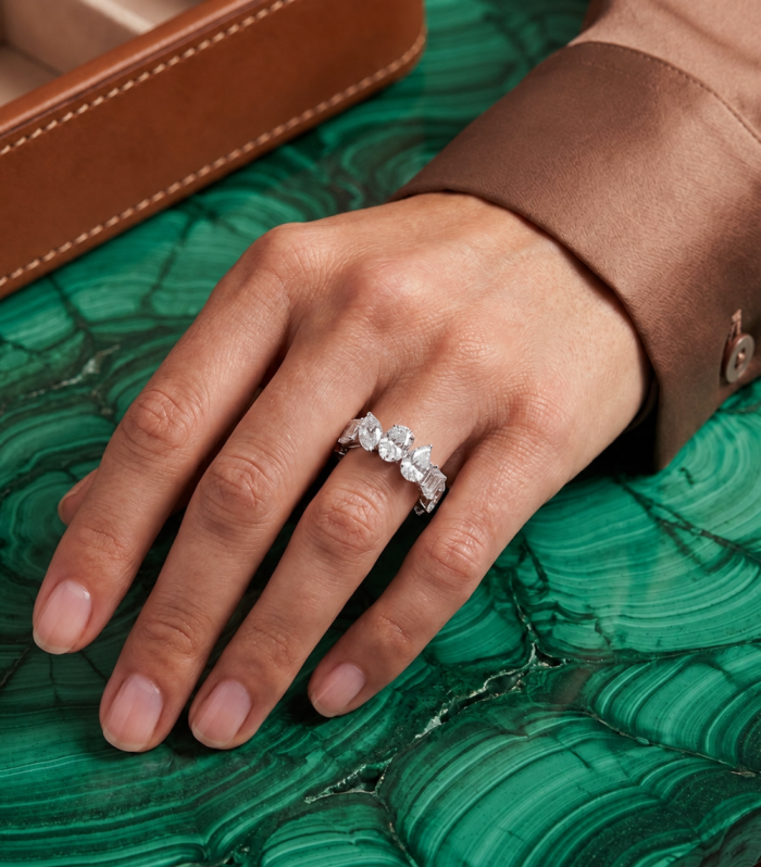 Elegant Mixed-Shape Eternity Ring