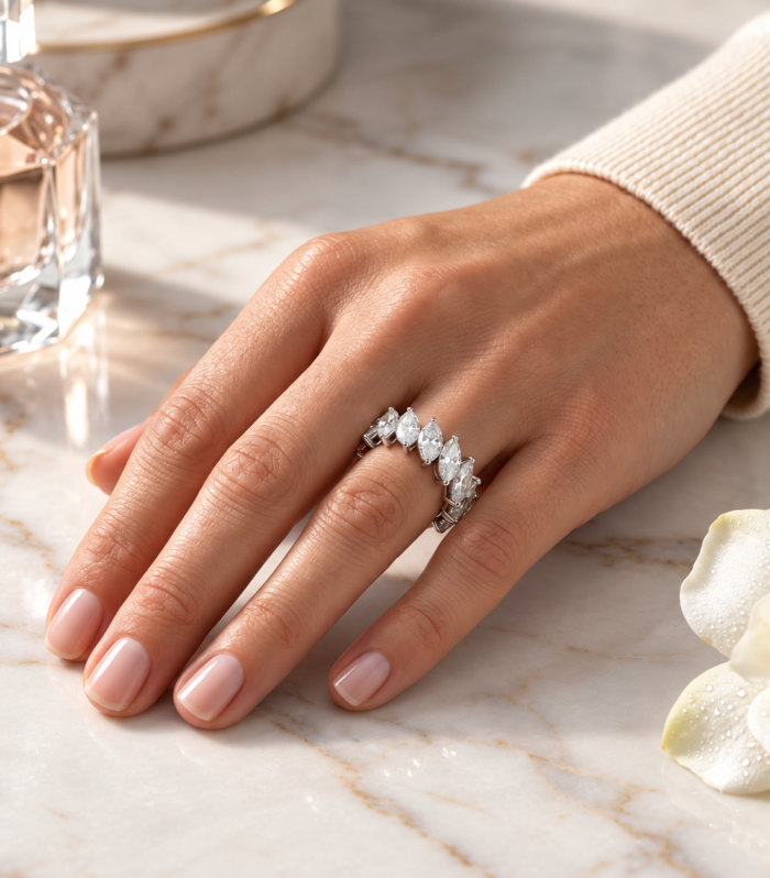 Marquise Cut Full Eternity Ring